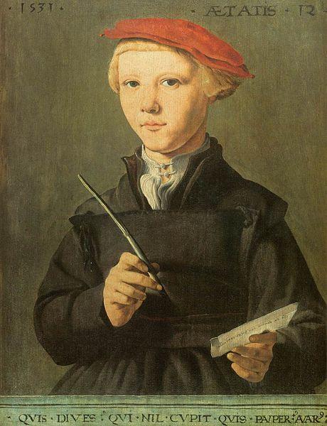 Jan van Scorel Portrait of a young scholar Norge oil painting art